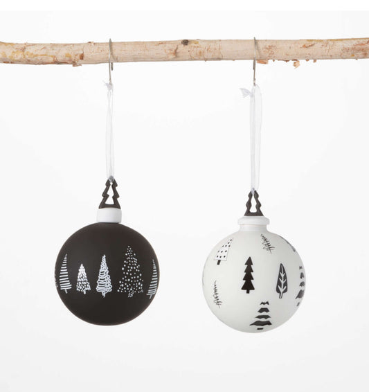 Black & White Tree Ornaments