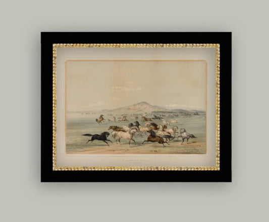 15” x 11” Field of Horses Framed Art