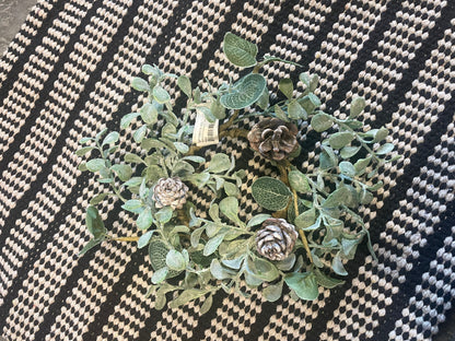 3.5” Frosted Boxwood & Eucalyptus wreath