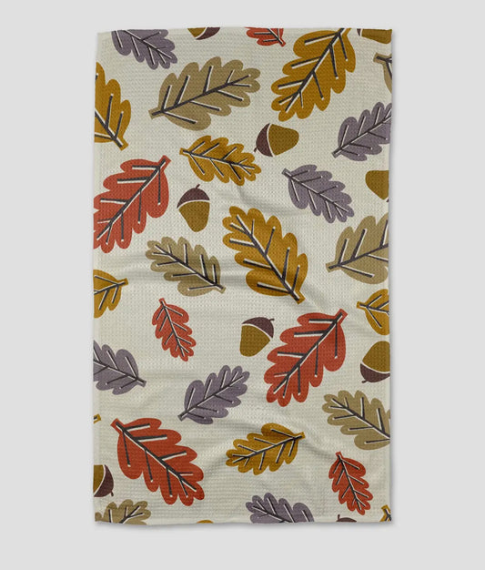 Retro Leaves Tea Towel