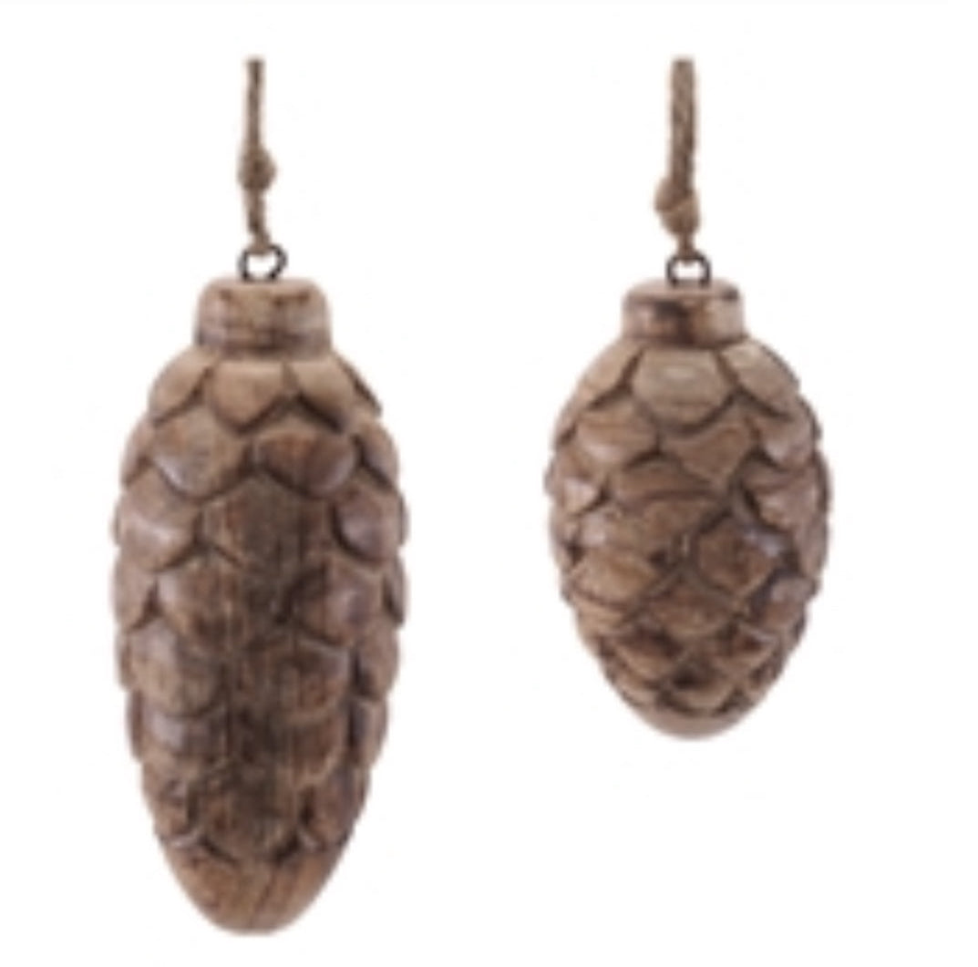 Wood Pinecone Ornament