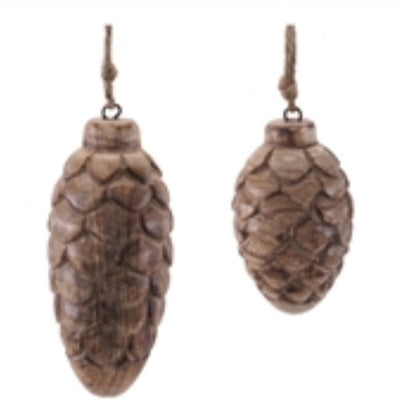 Wood Pinecone Ornament