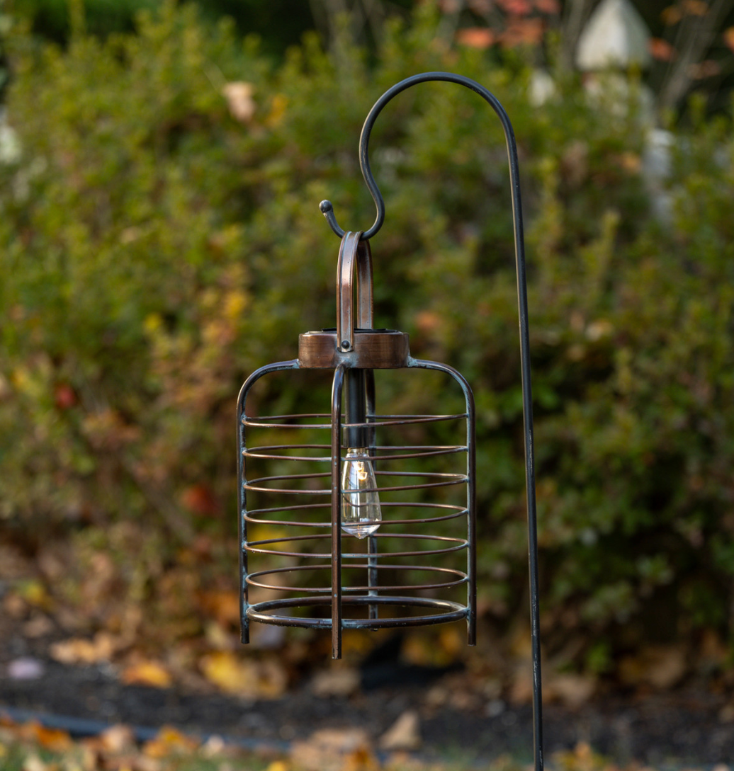 11” Bronze Solar Cage Light