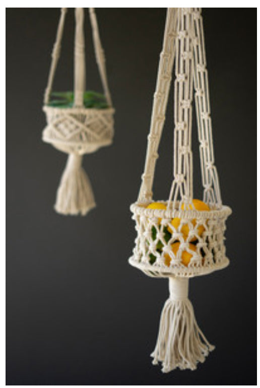 Macrame Baskets-2 Assorted