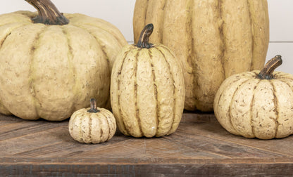 7.5” Cream Tall Pumpkin