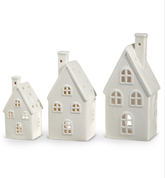 White Ceramic House-Medium