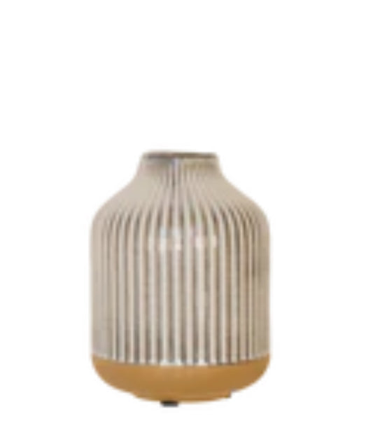 5” Ceramic Ribbed Vase