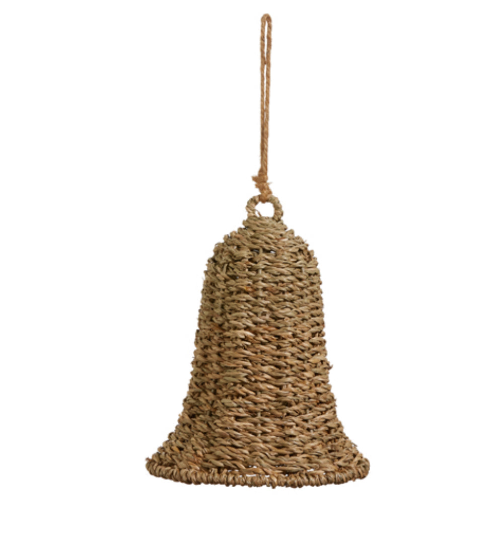 7” Natural Woven Bell Ornament