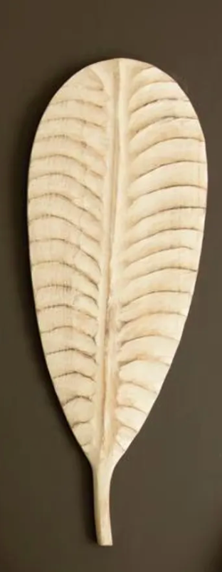 Hand-Carved Paulownia Wood Leaves