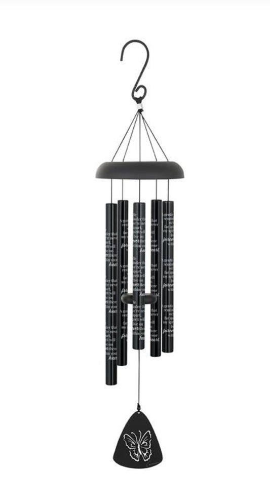 30”Black Sonnet Chime “Forever in Our Hearts”