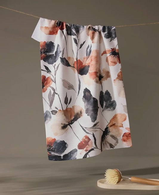 Moody Poppy Tea Towel