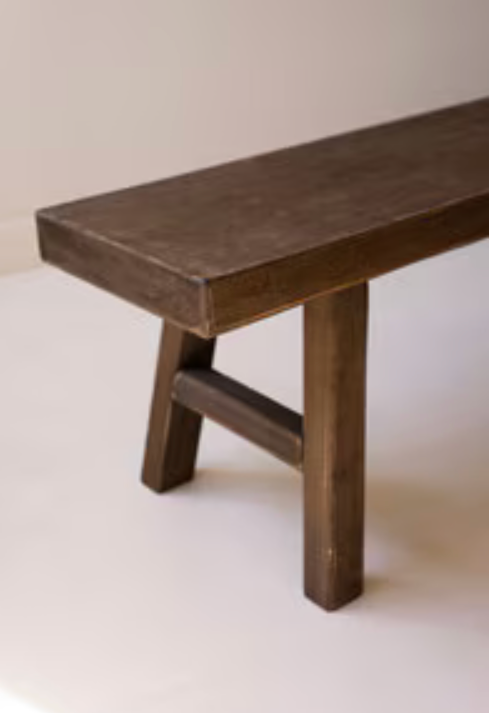 Dark Brown Wood Bench