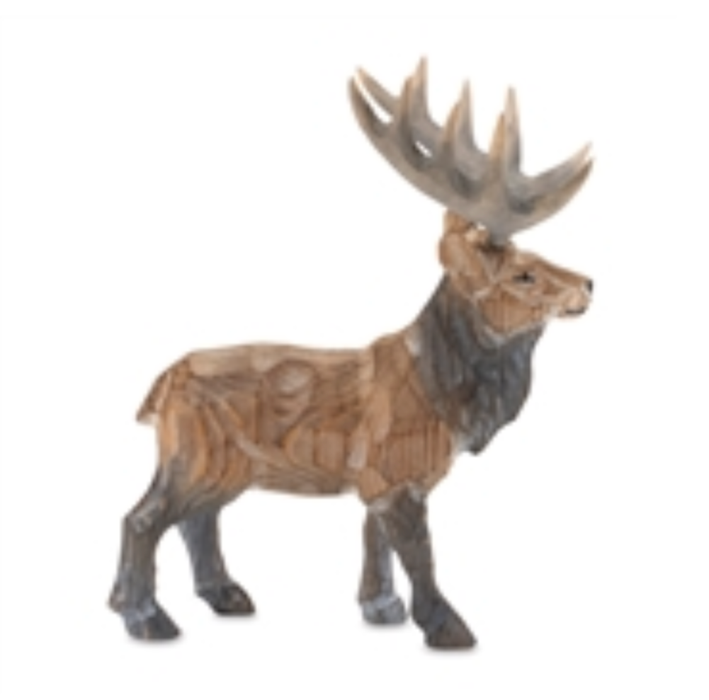 6.5”H Wood Deer