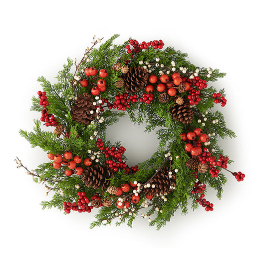 24” Cedar & Berry Wreath