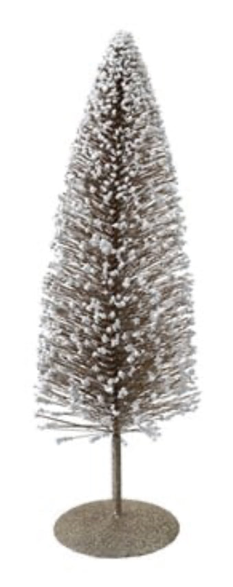 14”H Bottle Brush Tree w/Glitter