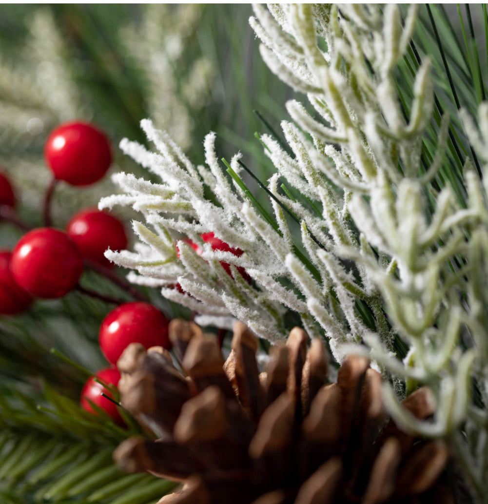 24” Pine & Berry Wreath