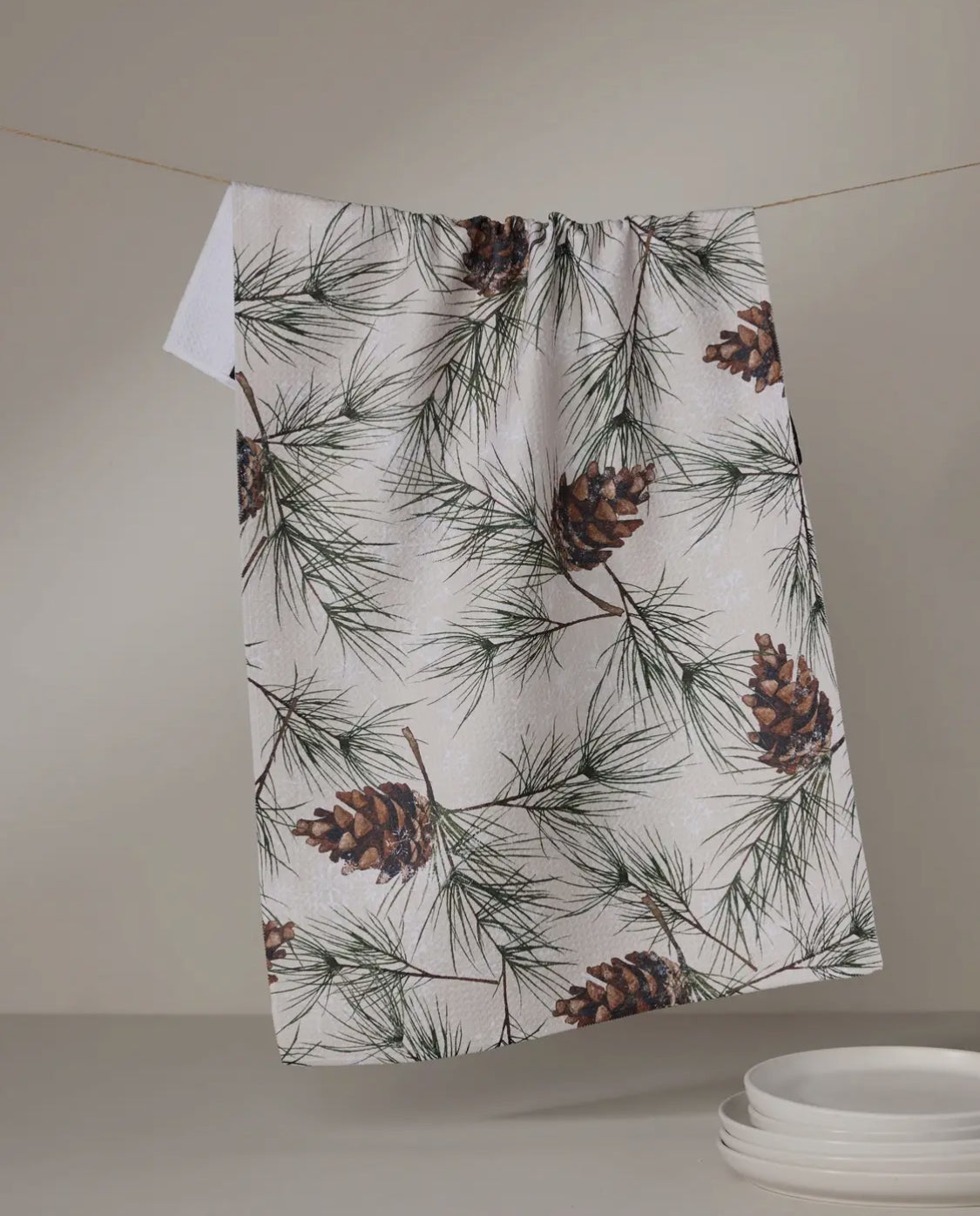 Evergreen Frost Tea Towel