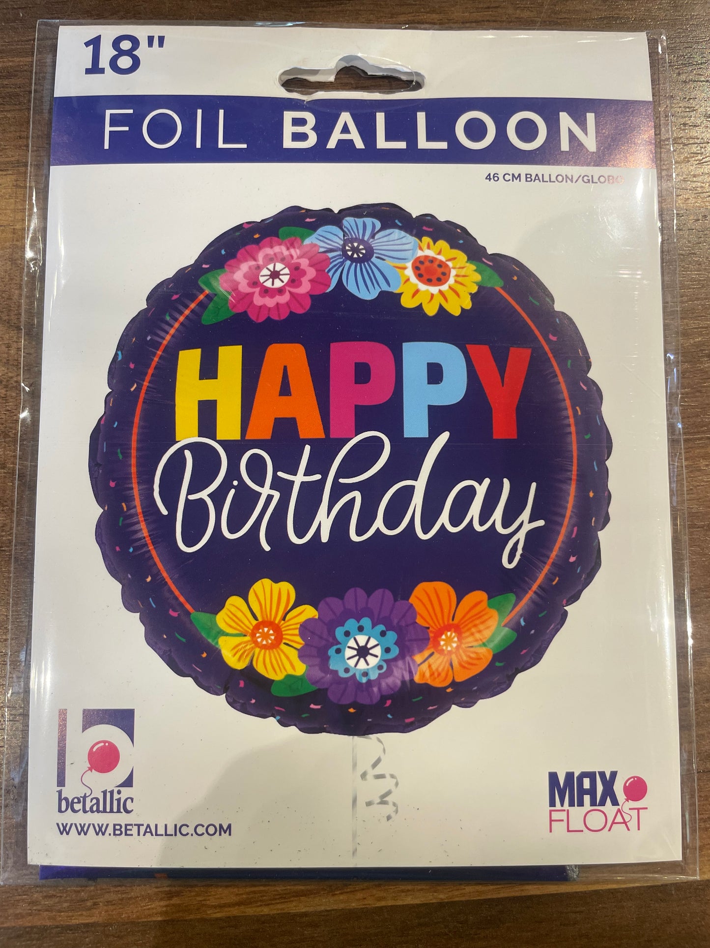 18” Happy Birthday Mylar Balloon