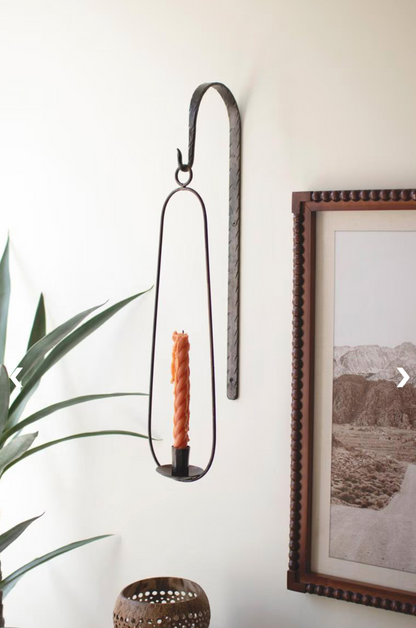 Hanging Oval Wall Taper Candle Holder