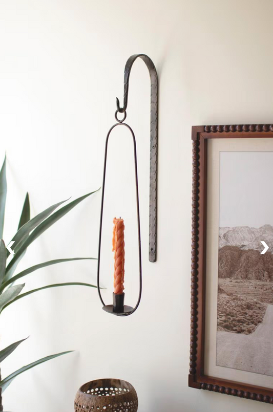 Hanging Oval Wall Taper Candle Holder