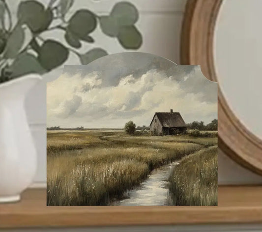 8.25” Printed Provincial Stormy Cottage