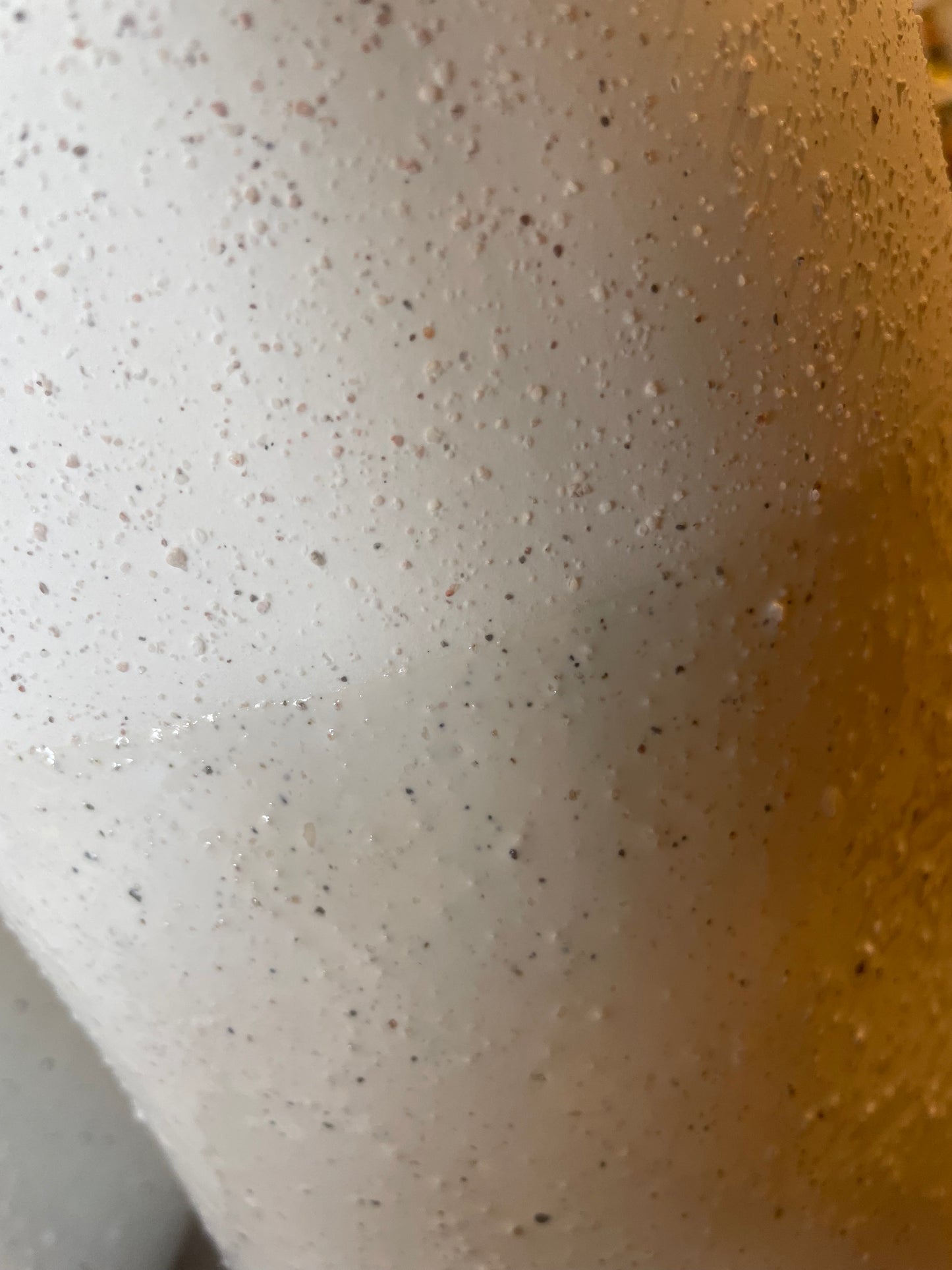 16” Ceramic Asymmetrical Artistic Ivory Vase