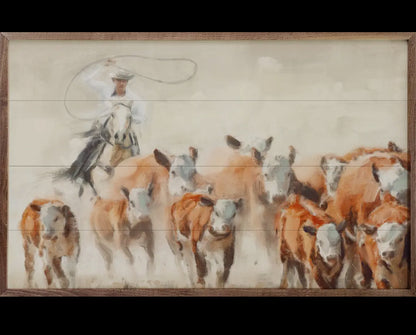 16”x10” Round Up by Nina Blue