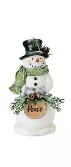 8.25 high resin snowman