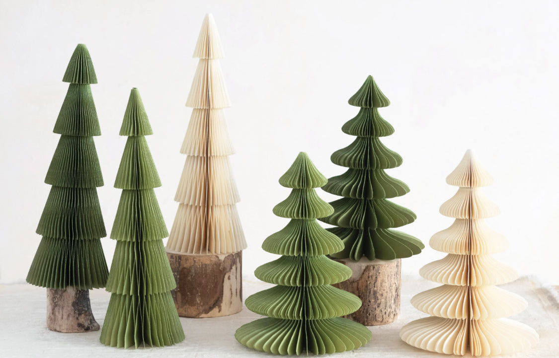 Paper Honeycomb Trees-3 Colors