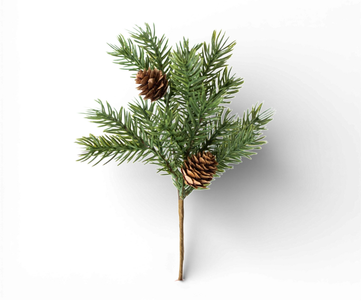 9” Cypress Pine w/Pinecones Pick