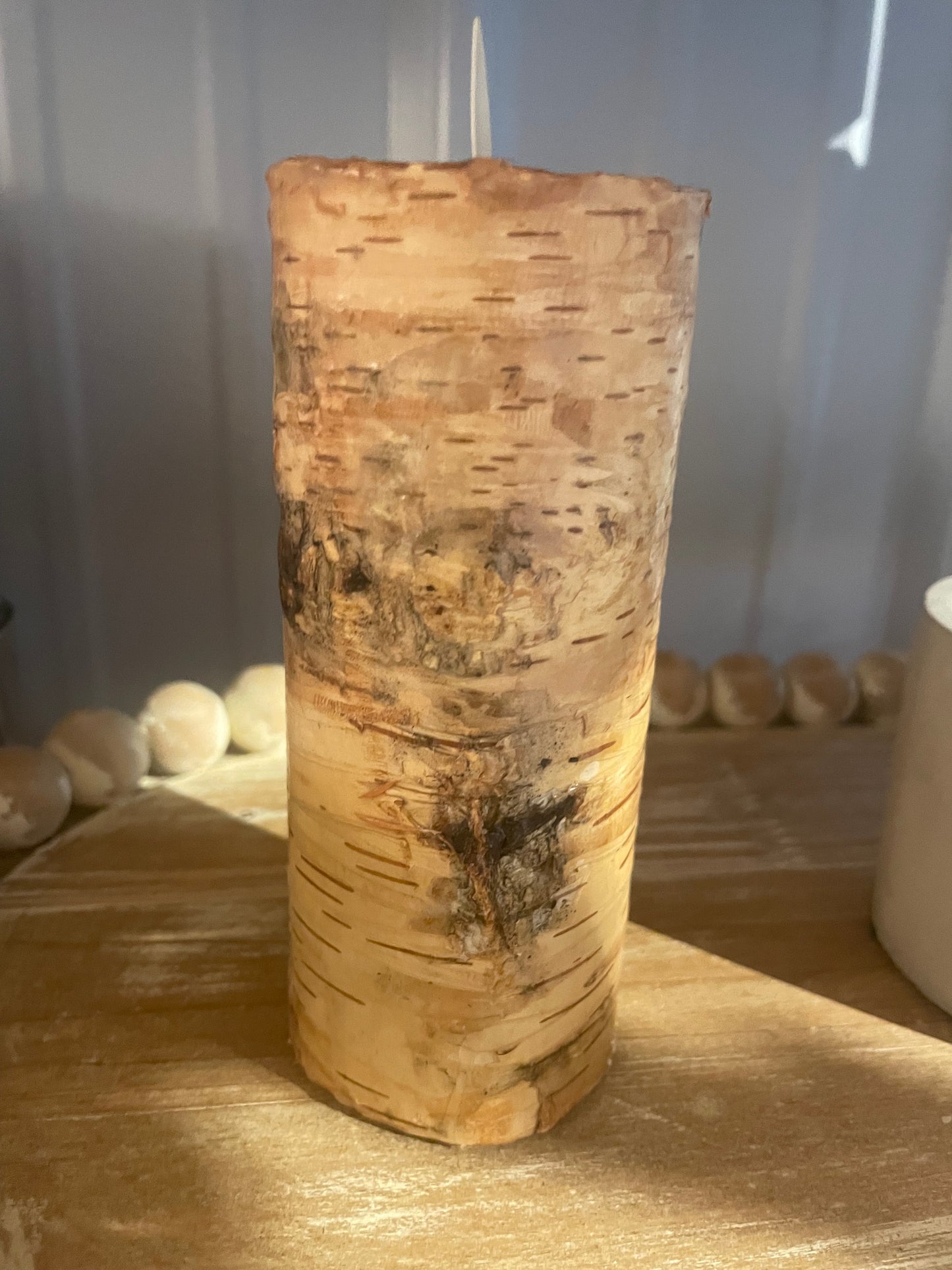 Birch Moving Flame LED Candle