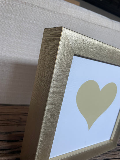 Print with Gold Frame and Heart