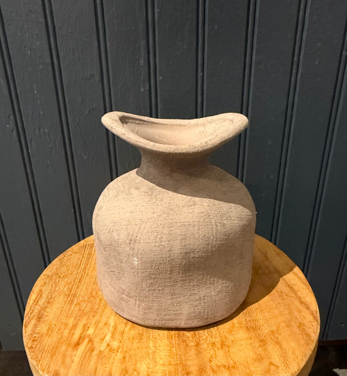 4.25” Fluted Earth Vase
