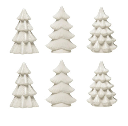 2.5”H White Stoneware Tree