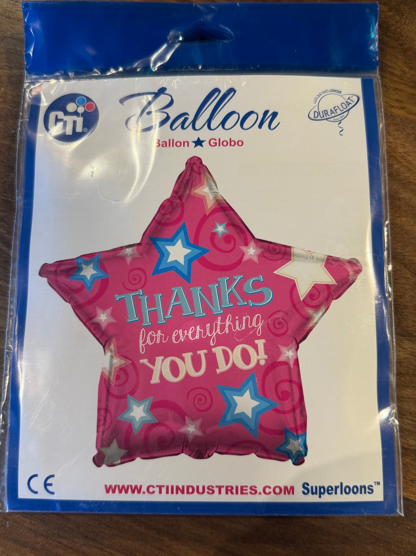 18” Star Thanks For All You Do Mylar Balloon