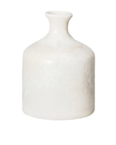 4-1/4”H, White Stoneware Vase