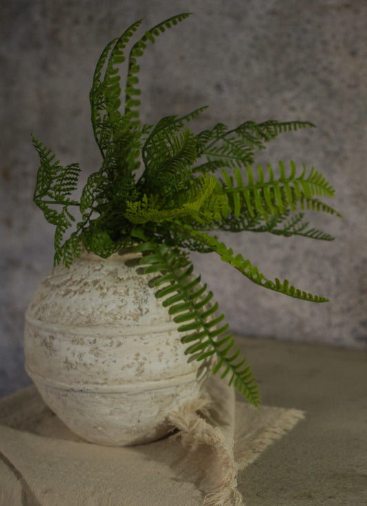 12” Sword Fern & Cedar Bush