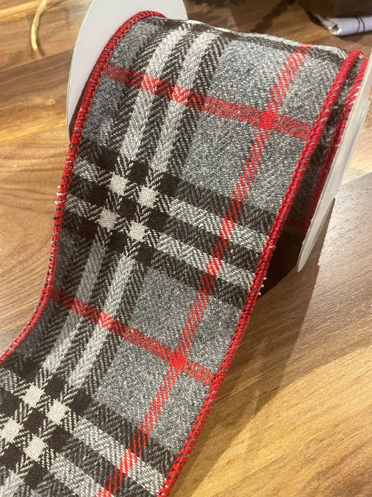 Plaid Wired Ribbon