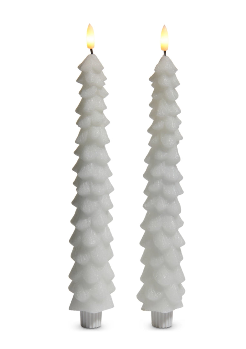 10.5” White Tree Taper Candles