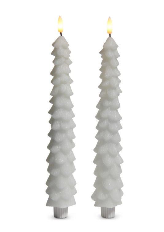 10.5” White Tree Taper Candles