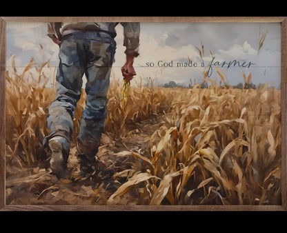 8”x5” So God Made A Farmer Corn Field