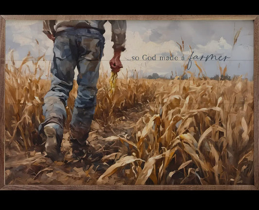 8”x5” So God Made A Farmer Corn Field