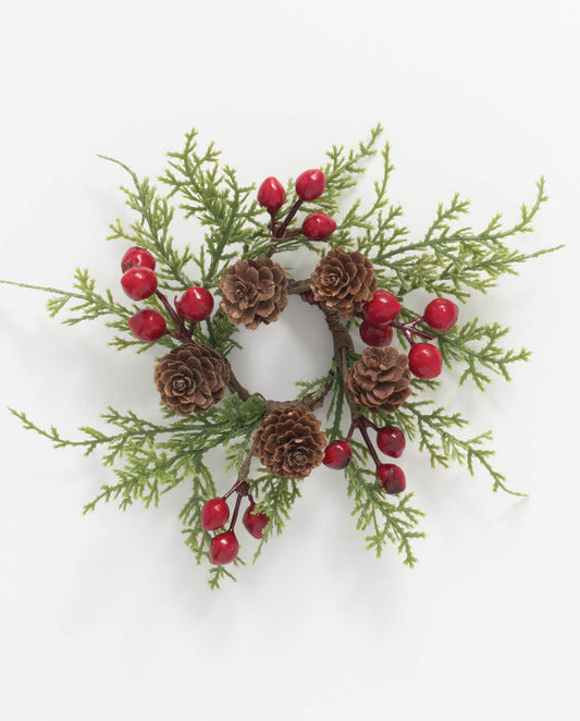 Cedar Berry Pine Accent Wreath