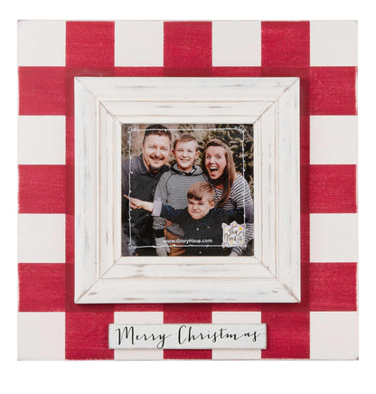 “Merry Christmas” Red Plaid Frame