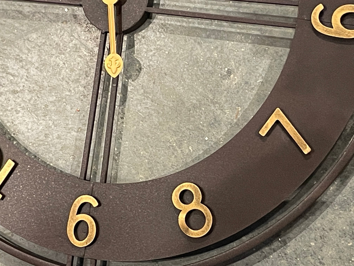 Metal Clock w/Gold Numbers