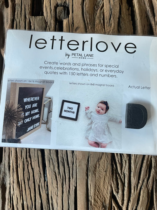 Letterlove Black Letters-150 magnetic letters & numbers