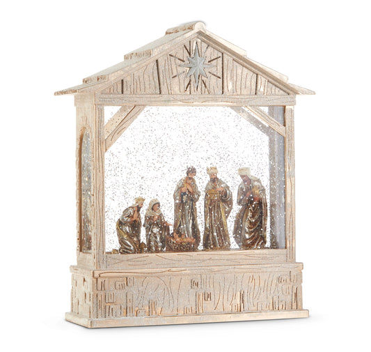 10” Nativity Musical Lighted Water Crèche