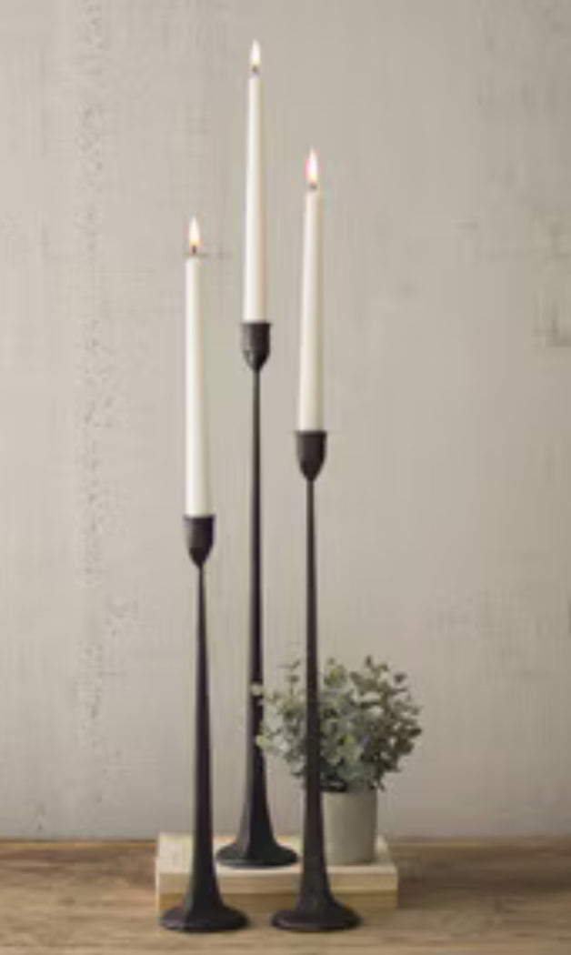 Cast Iron Taper Candle Stick-Lg