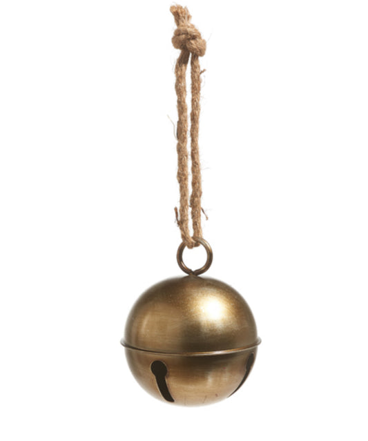 5.5” Antique Gold Jingle Bell Ornament