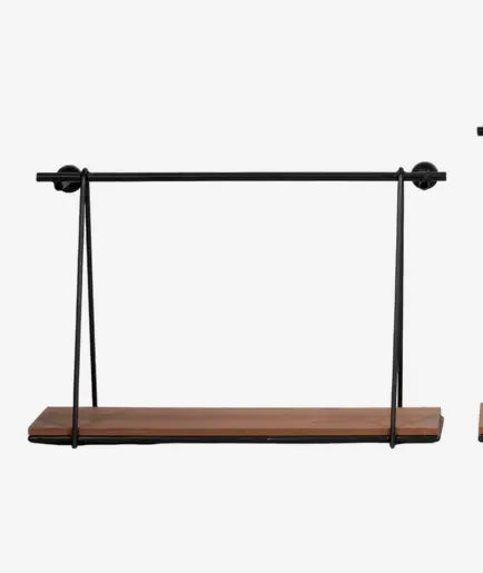 12” Metal/Wood Swing Like Wall Shelf